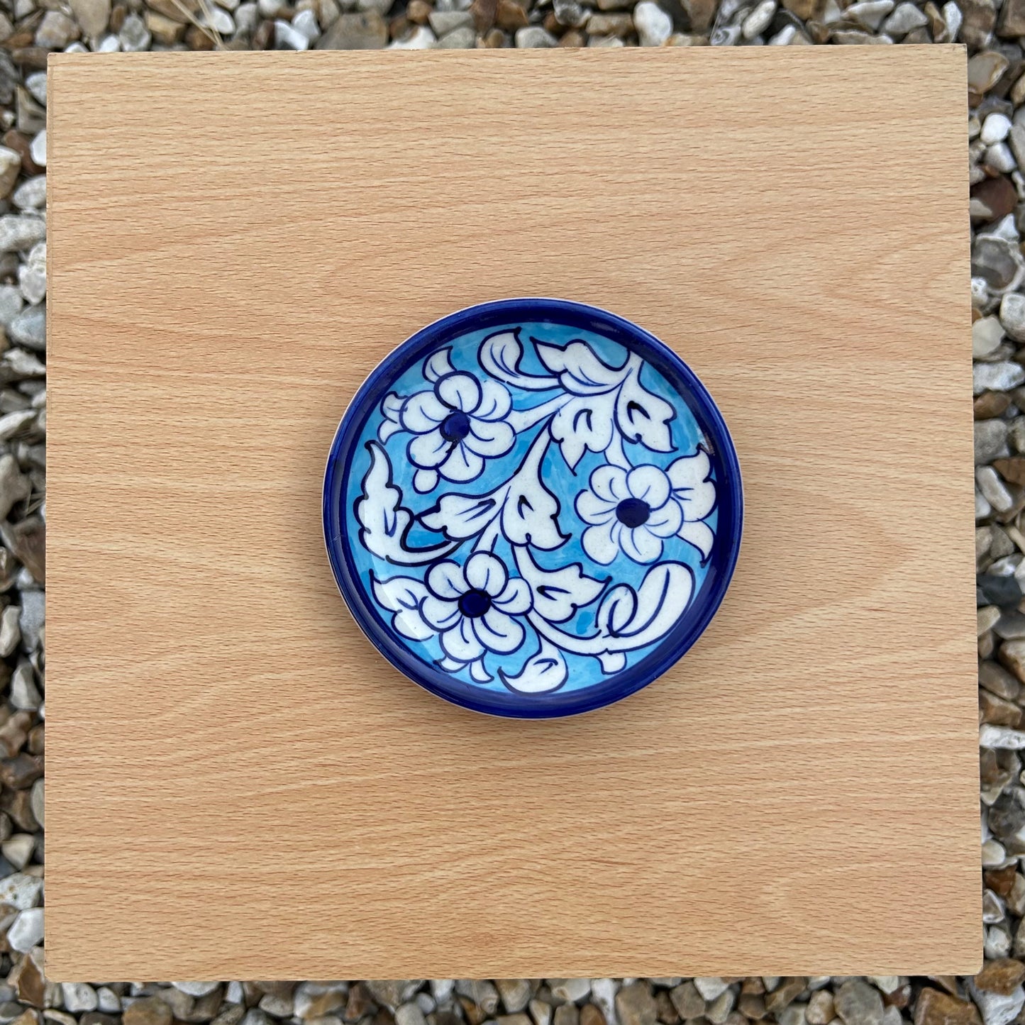 Chambeli Trinket Plate - Florals on Sky