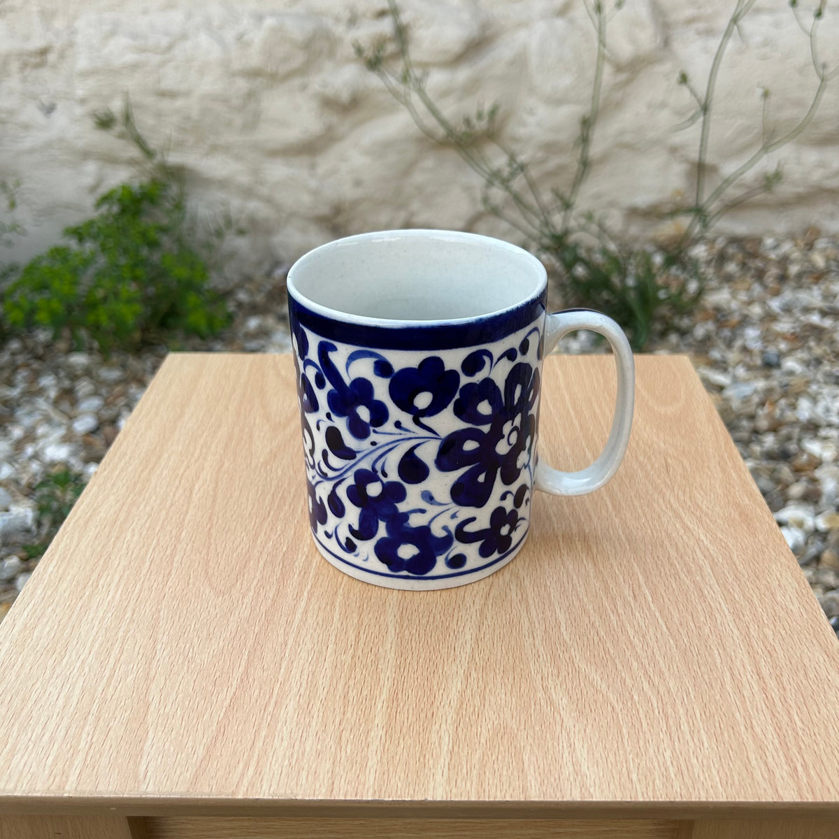 Phulkari Mug - Floral on Cobalt