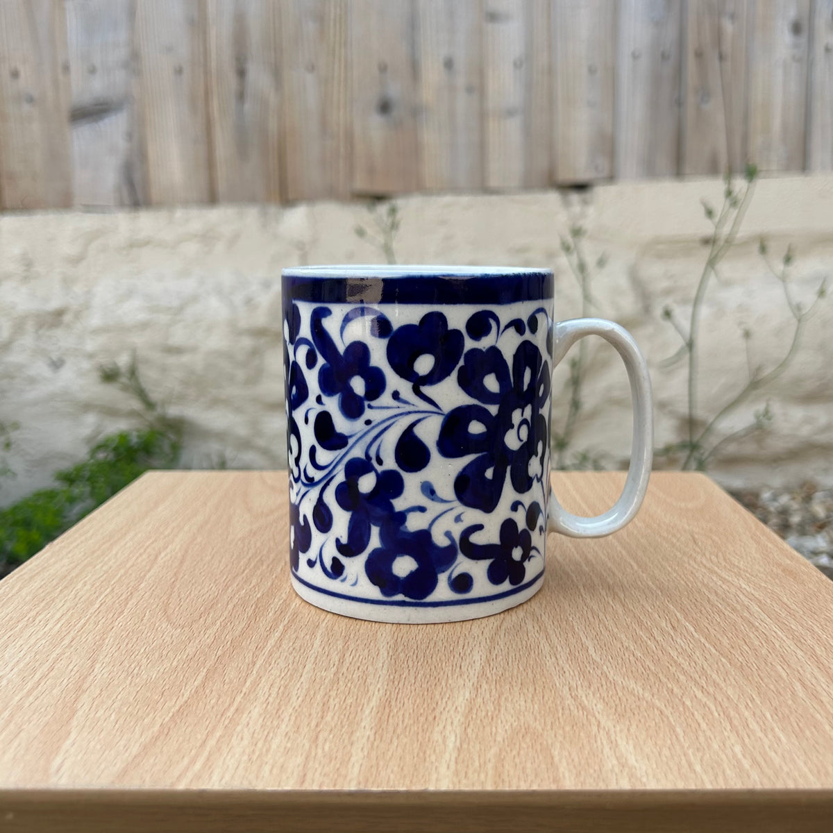 Phulkari Mug - Floral on Cobalt