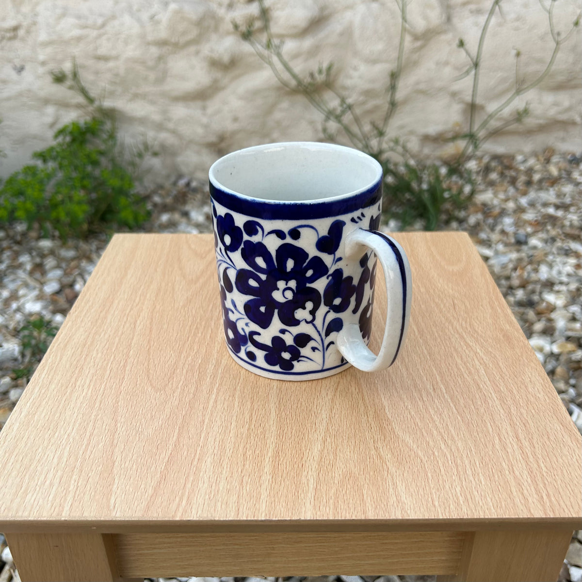 Phulkari Mug - Floral on Cobalt