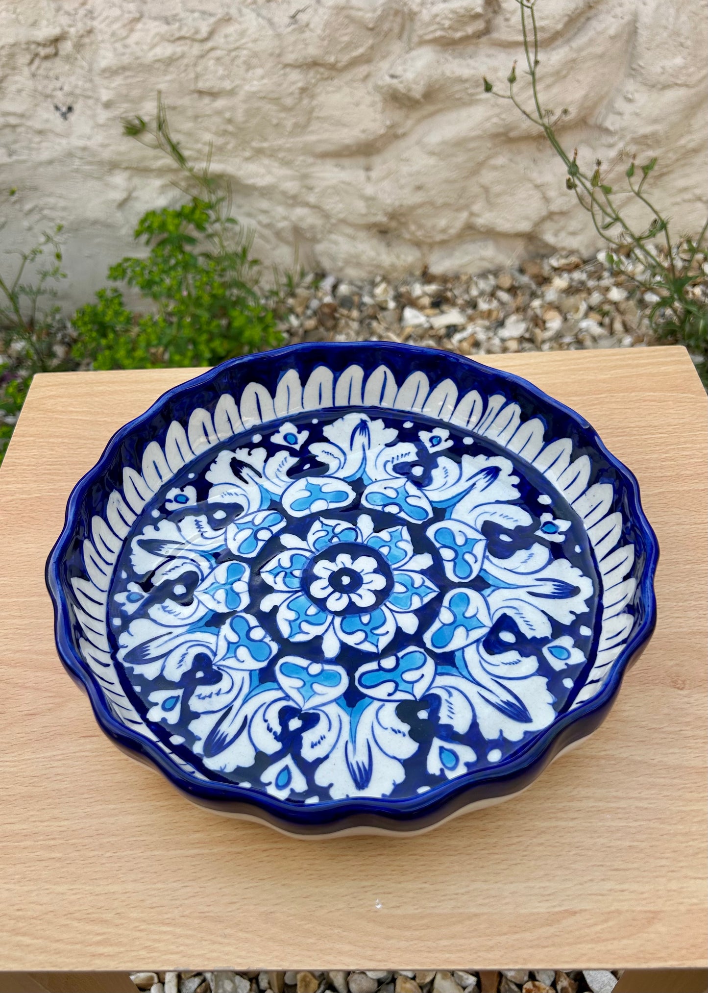 Suraj Serving Dish - Sky and Cobalt
