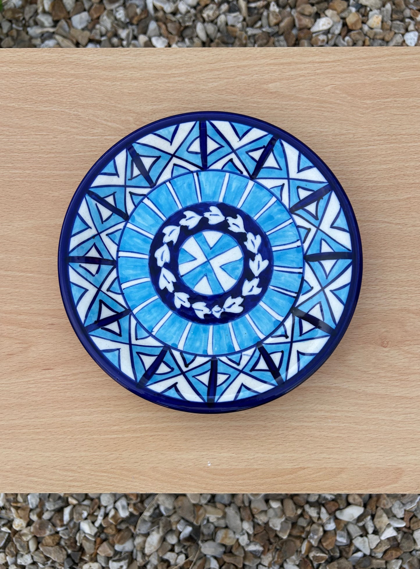 Sitara Dessert Plate - Sky on Cobalt