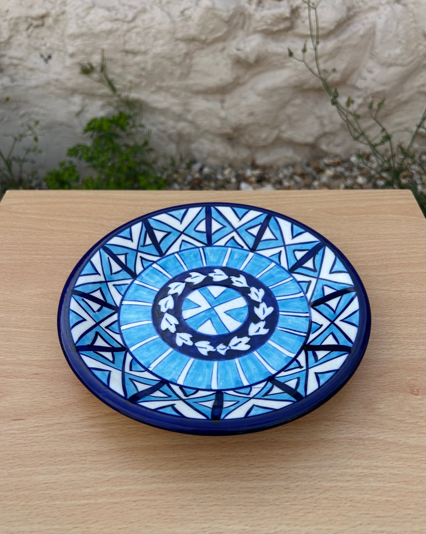 Sitara Dessert Plate - Sky on Cobalt