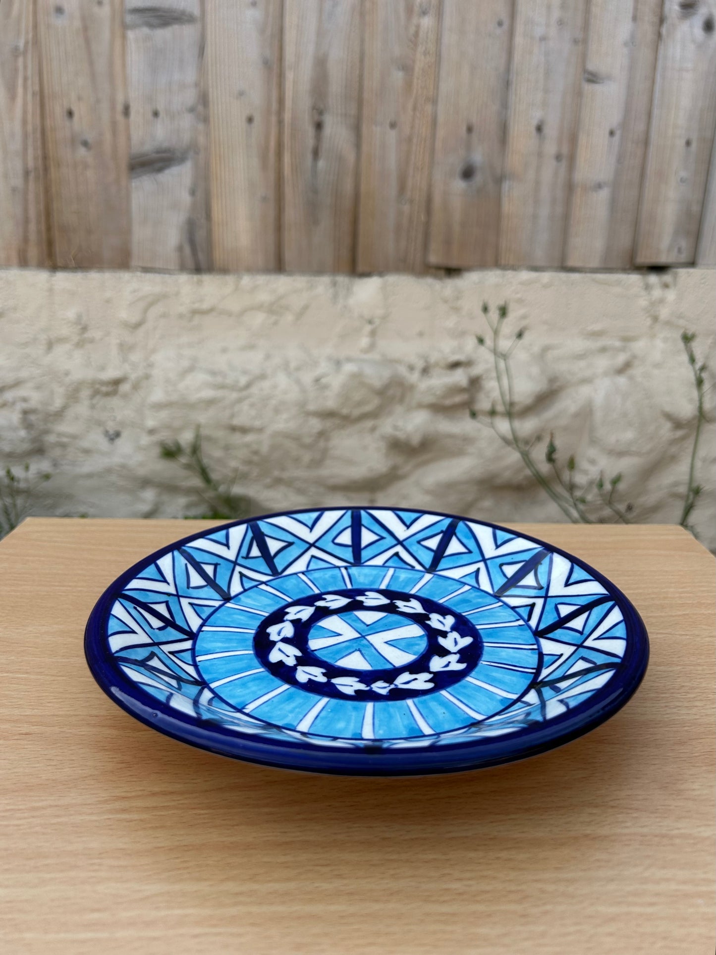 Sitara Dessert Plate - Sky on Cobalt