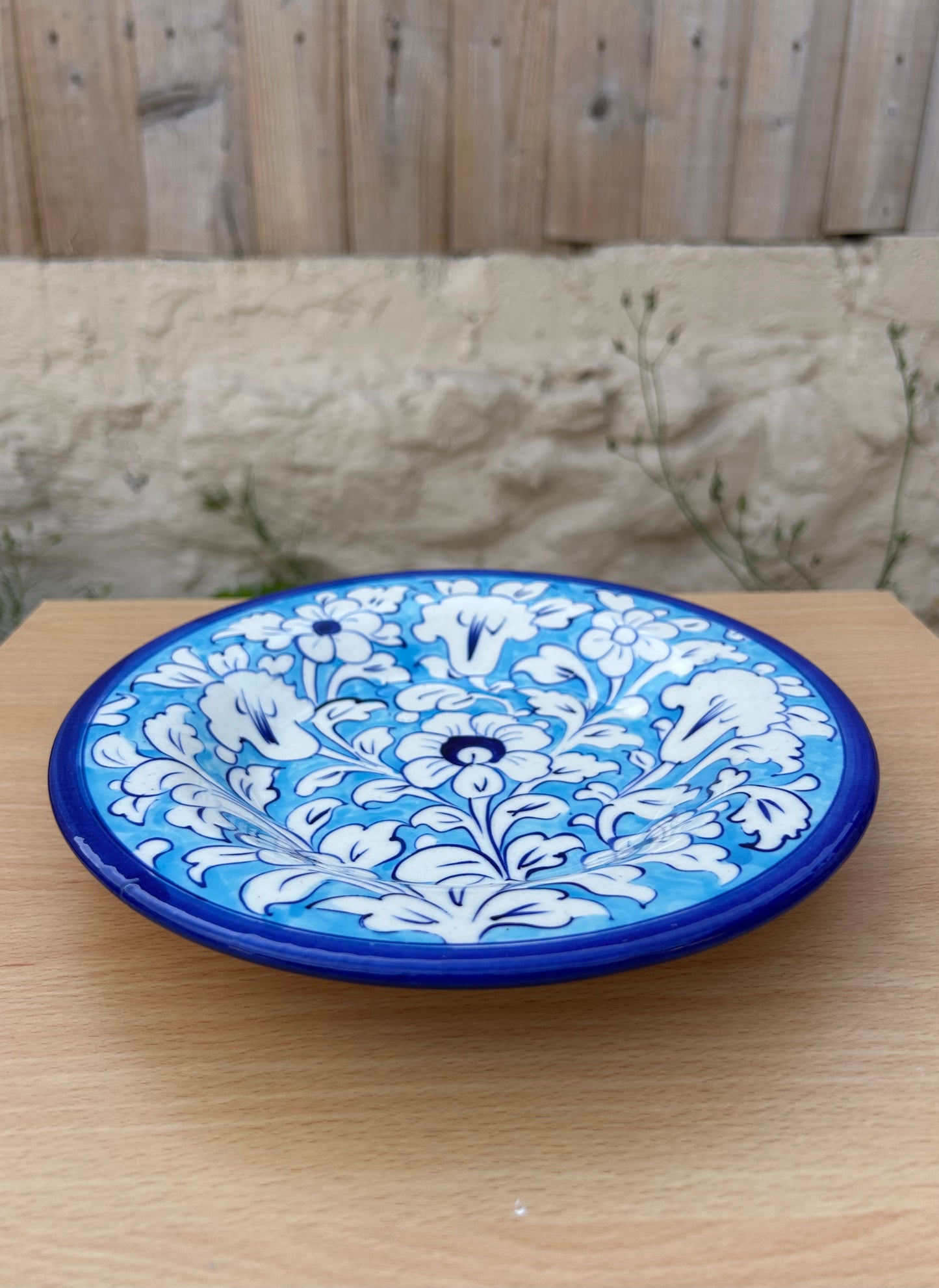 Chambeli Plate - Florals on Sky