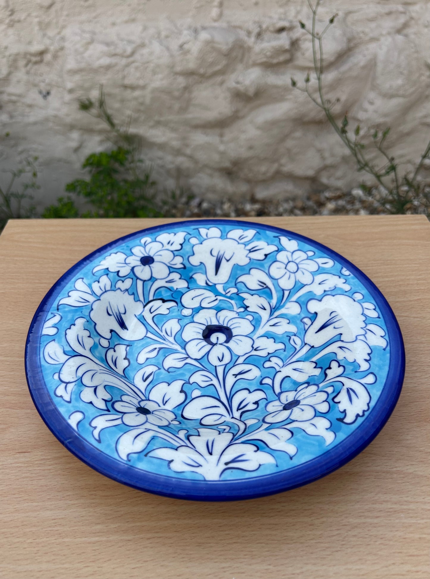 Chambeli Plate - Florals on Sky