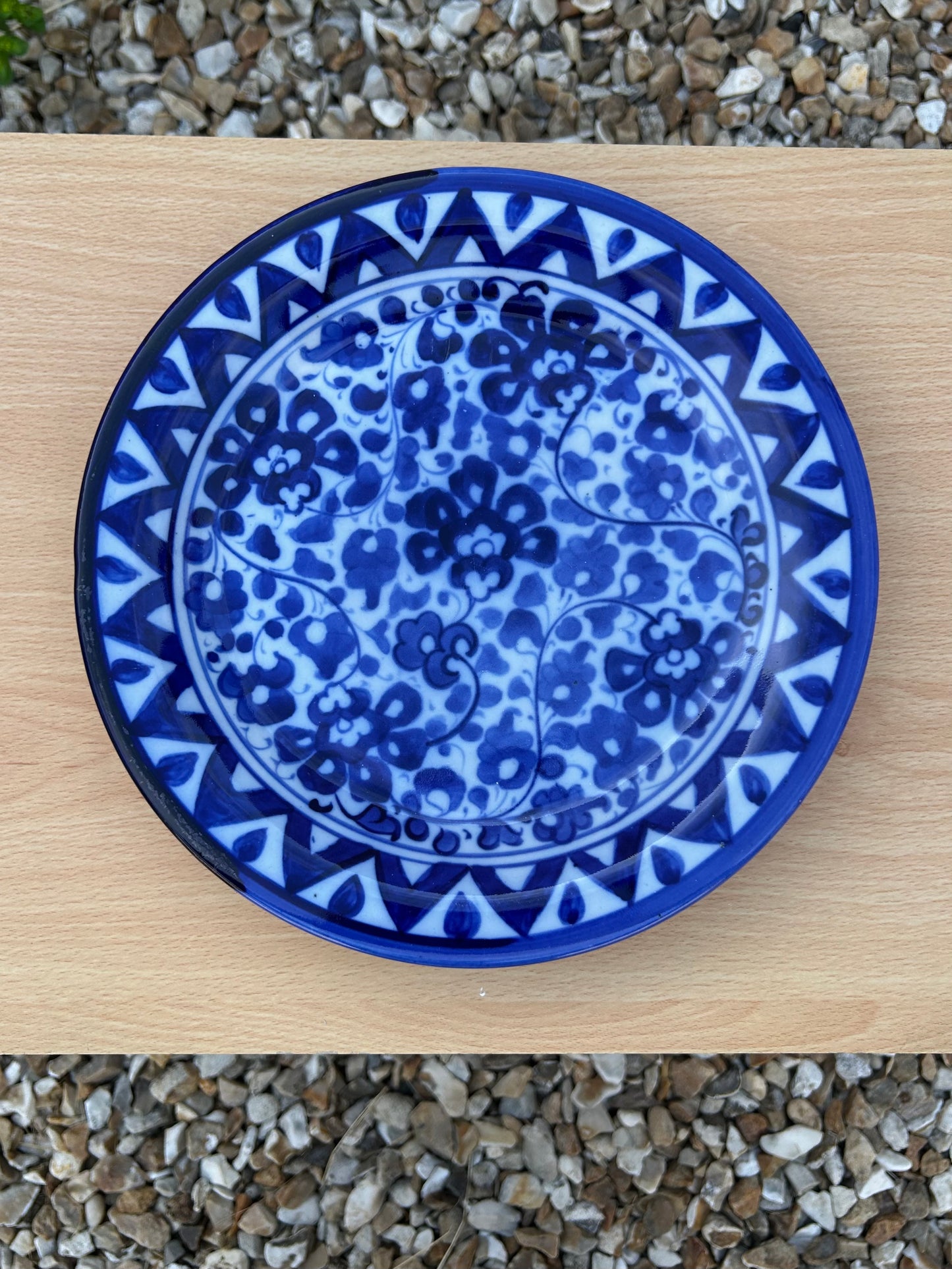 Phulkari Dinner Plate - Floral Cobalt
